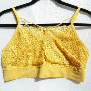 2 for $15 Auden Bralette Yellow Lace Seamless Stretch Wirefree Pullover Size XXL